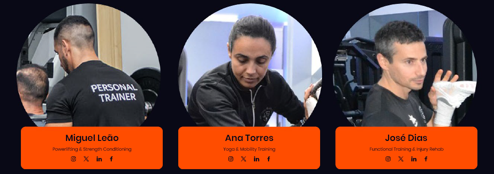 Os nossos treinadores